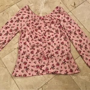 Girls long sleeve off the shoulder crop